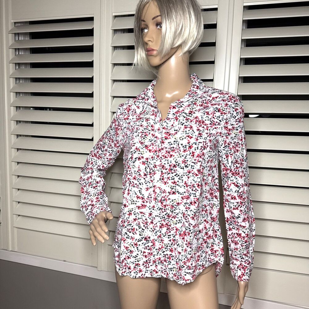 BEACH LUNCH LOUNGE Shirt Womens Long Sleeve SIZE SMALL Floral